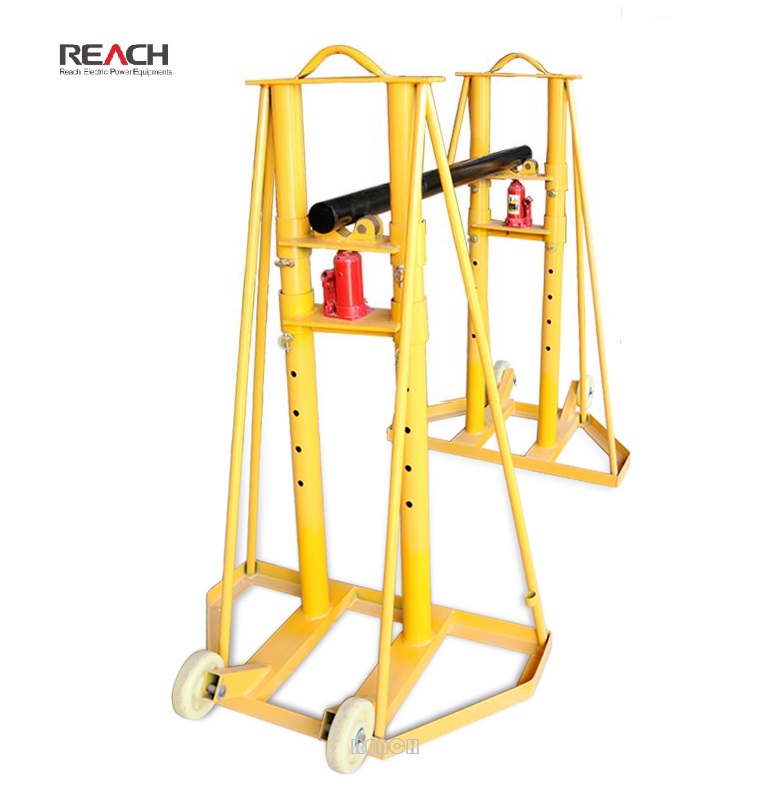 5,6,,8,10,12 tons Hydraulic Jack Payoff Cable Reel Stand Cable Laying Bracket for Cable Laying Const